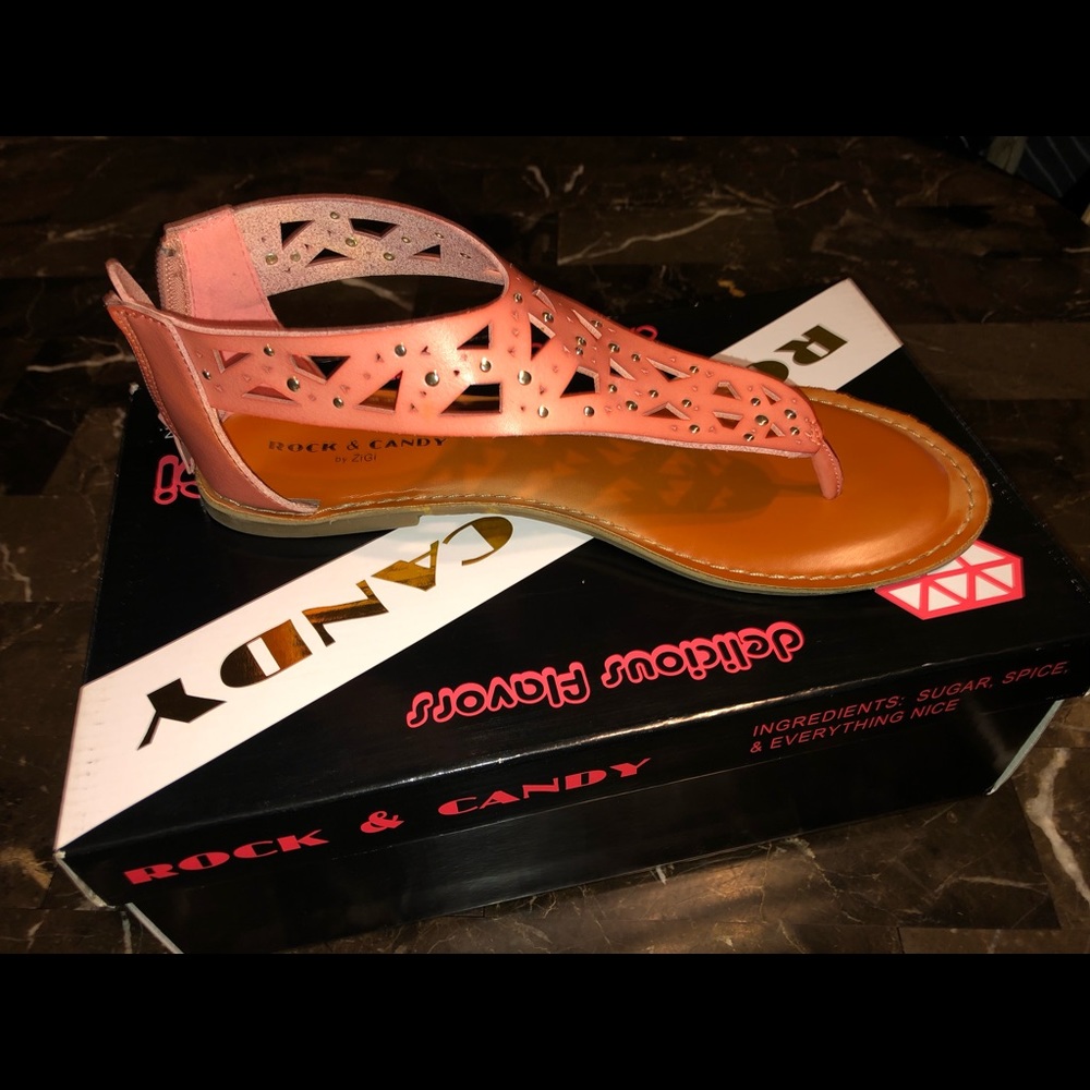 Coral Rock and Candy Sandals